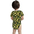 thumbnail image 5 of Daiia Lemon Fruits Flowers Leaves Printed Unisex-Baby Short Sleeve Onesies Bodysuits Baby Climbing Clothes Soft and Comfortable Romper with Expandable Shoulder Design-3 Months, 5 of 8
