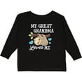 thumbnail image 3 of Inktastic My Great Grandma Loves Me with Sloth and Hearts Boys or Girls Long Sleeve Toddler T-Shirt, 3 of 5