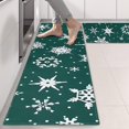 thumbnail image 2 of Kitchen Rugs Sets Of 2,Green Christmas Snowflake Pattern Anti Fatigue Kitchen Mat Rugs Non Slip Washable,Decorative Kitchen Floor Mats for Kitchen,Sink,Laundry,17"X47", 2 of 5