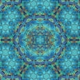 thumbnail image 1 of Ahgly Company Indoor Square Patterned Blue Jay Blue Area Rugs, 4' Square, 1 of 6