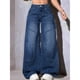 thumbnail image 5 of Vaqueros Rectos de Tiro Bajo para Mujer, Estilo Boyfriend, Holgados e Informales, con Pierna . Azul M, 5 of 8