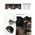 thumbnail image 5 of Christmas Oil Painting Gift Penguin Window Curtain for Living Room Christmas Kitchen Cabinet Tie-up Valance Curtain Rod Pocket, 5 of 6