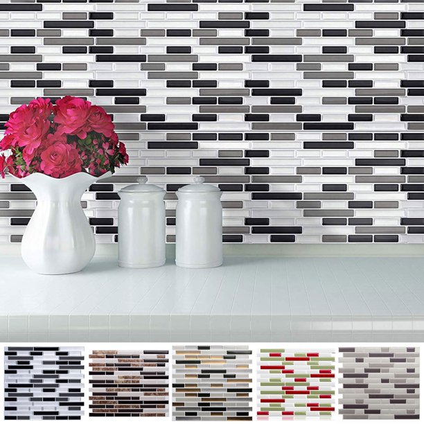 Gwong Decoración hogareña Mosaico autoadhesivo a prueba de aceite 3D Respaldo de la sala de estar de la sala de estar de la sala de estar etiqueta de la pared Gwong 21052618