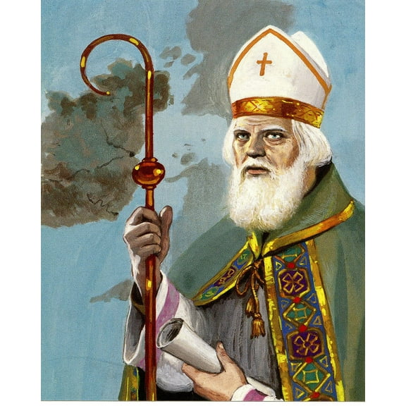 Catholic print picture - ST. PATRICK V - 8" x 10" ready to be framed