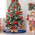 thumbnail image 6 of SKYSONIC Christmas Tree Skirt Blue Snowflakes Christmas Tree Skirt for Xmas Holiday Party Home Decoration 36 Inch, 6 of 6