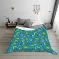 thumbnail image 6 of KLL Cute Shark Turtle Print Fleece Throw Blanket, Horizontal Fleece Bedding Cute Soft Blankets Comfy Fleece Flannel Plush Home Decor for Couch & Bed -60"x50", 6 of 9
