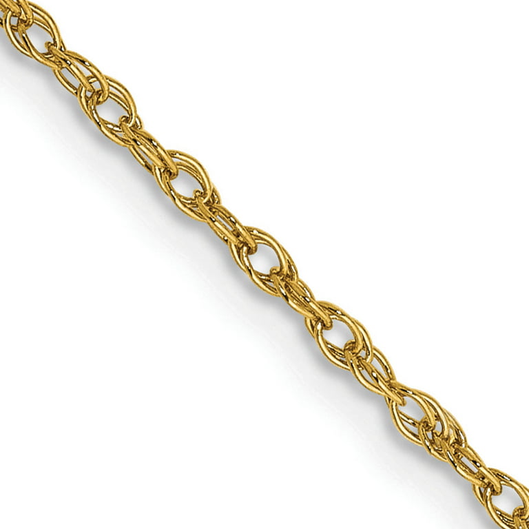 14K Yellow Gold 1.3mm Heavy-Baby Rope Chain (24 X 1.3) Made In South Africa  pen6-24 