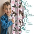 thumbnail image 3 of Blackout Kids Curtains,Cute Boston Terrier Dog and Pink Love Heart Childrens Insulated Curtains Set Of 2,Bedroom Essentials,Toddler Room Decor 42"x84"(106x213cm), 3 of 4