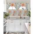 thumbnail image 4 of Lily Floral Swag Kitchen Curtains Sets for Windows 24 Inch Length, Watercolor Flower Garden Floral Motifs Short Window Curtain Panels Swags Valances and Tiers 3 Piece Set for Cafe/Dining Room, 4 of 5