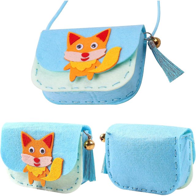 kit De Couture Pour Enfants (renard Bleu), Kit De Bricolage Pour Petites Filles, Kit De Bricolage En Non-tiss Avec Fil, Aiguille Et Accessoires, J