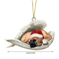 thumbnail image 3 of EWASWON Christmas Dog Angel Ornament - Small Acrylic Creative Christmas Tree Decor, Festive Holiday Decoration, Gift for Dog Lovers, 3 of 5