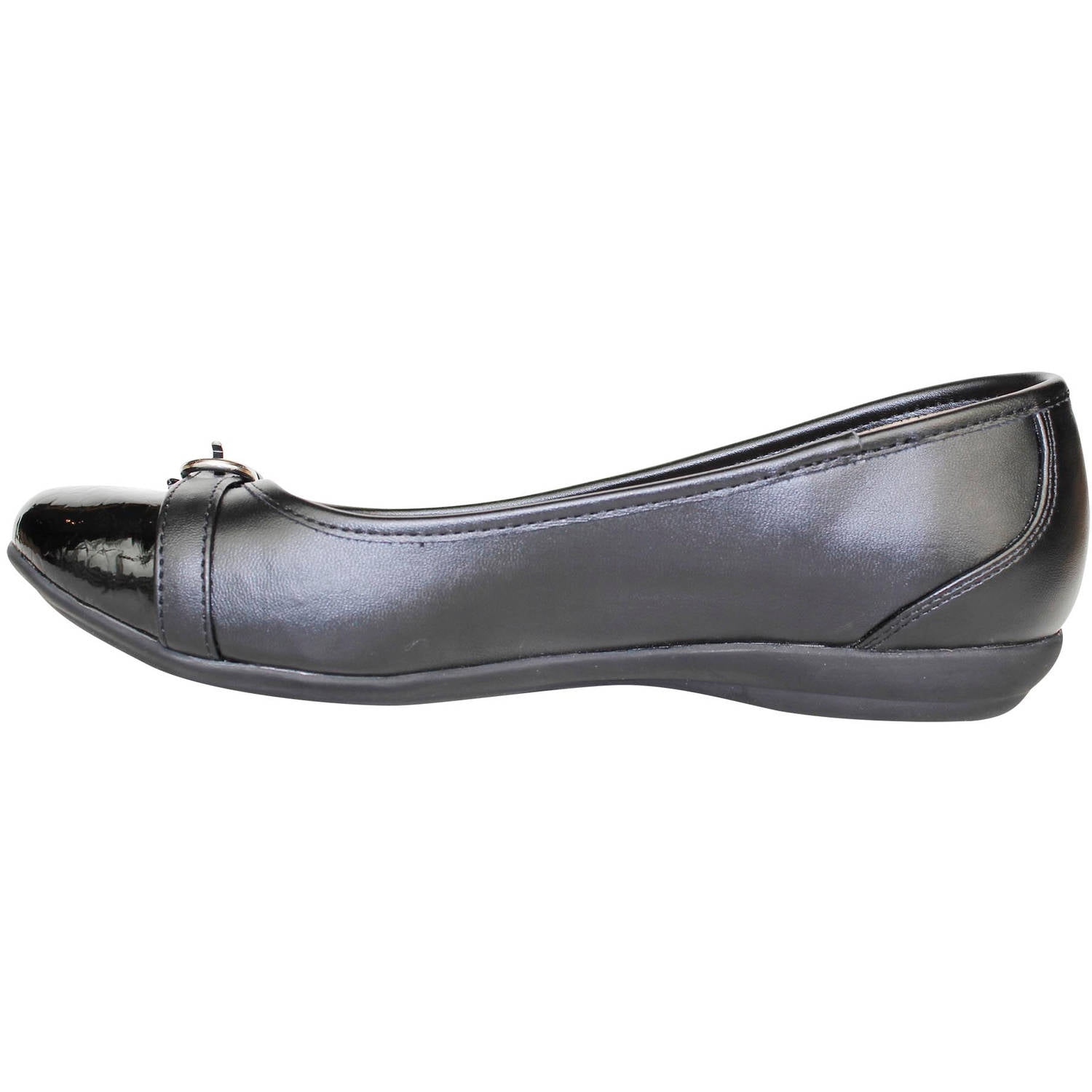 faded glory women's buckle toe flat