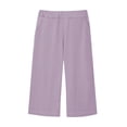 thumbnail image 2 of Jalioing Kids Capris Casual Wide Leg Elastic Waist Loose Crop Pants Boys Girls Summer Capri Pants with Pocket, 2 of 6