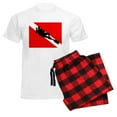 thumbnail image 6 of CafePress - Scuba Flag Diver Men's Light Pajamas - Men's Light Loose Fit Cotton Pajama Set, 6 of 7