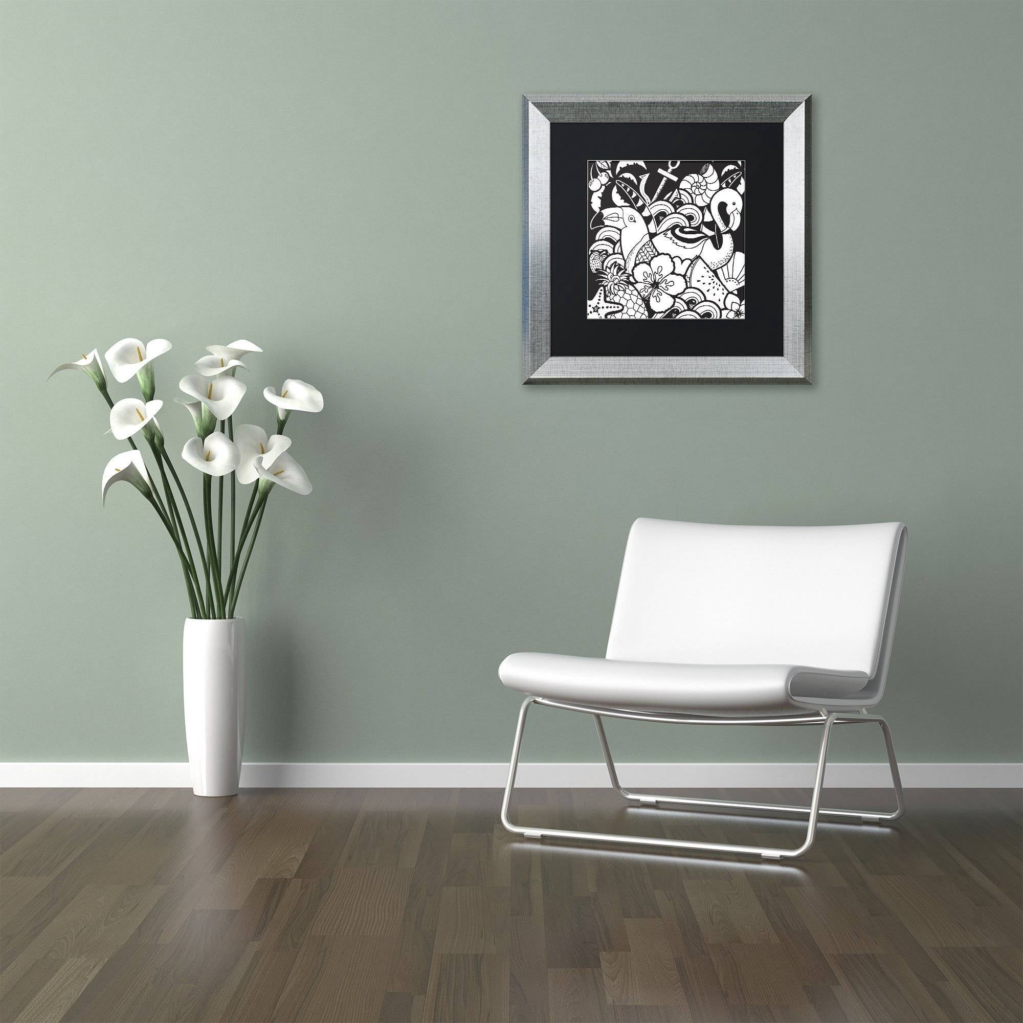 Trademark Fine Art "Island Fun" Canvas Art by Hello Angel, Black Matte, Silver Frame