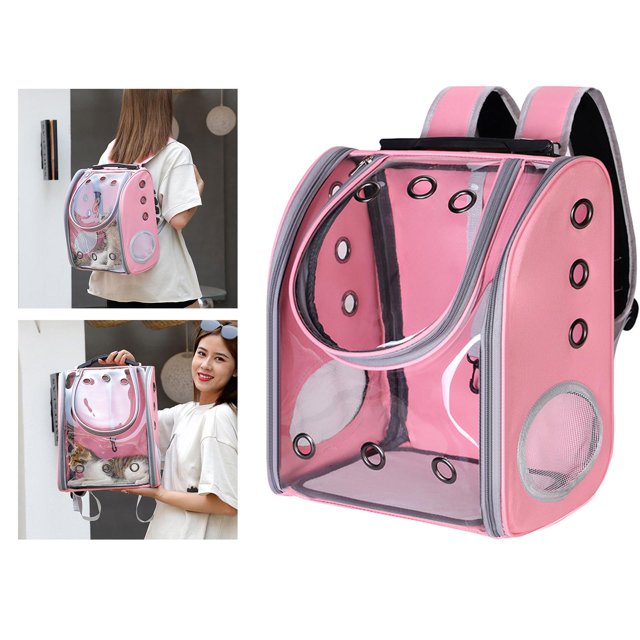 de burbuja, para mascotas con cápsula de espacio grande, para perros, bolsa de transporte portátil - Rosa Salvador Transportín de viaje para mascotas
