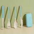 thumbnail image 3 of WRKEKC Clearance 4-Piece Wheat Straw Utensil Set - Eco-Friendly Travel Cutlery Kit, 3 of 6