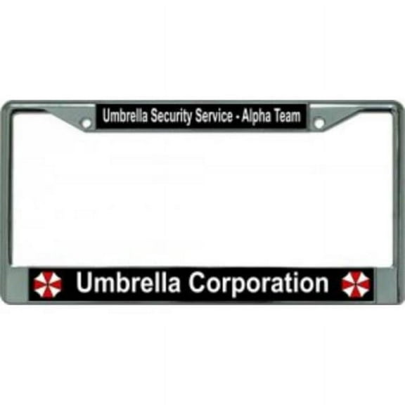 Umbrella Corporation Alpha Team Chrome License Plate Frame