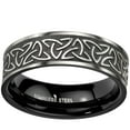 thumbnail image 3 of LaRaso & Co Black His Her Wedding Rings Celtic Claddagh Bridal Couples Engagement Rings Sizes 10 9, 3 of 6