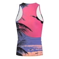 thumbnail image 4 of Caqnni Men Workout Tank Top Gym Bodybuilding Sleeveless Muscle Tee Shirt for Running Athletic Gym Sports Training, Moisture Wicking S,Hot Pink, 4 of 5