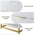 thumbnail image 5 of Nightstand with 4 Drawer Bedside Table [Golden Handle] [Golden Base] [Diamond Style] for Bedroom, The Living Room, 5 of 6
