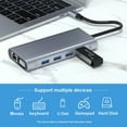 thumbnail image 4 of HOZVOMI 11-in-1 USB-C Docking Station with 4K HDMI, VGA, 4 USB 3.0 Ports, 100W PD, Ethernet, and TF Card Reader, 4 of 9