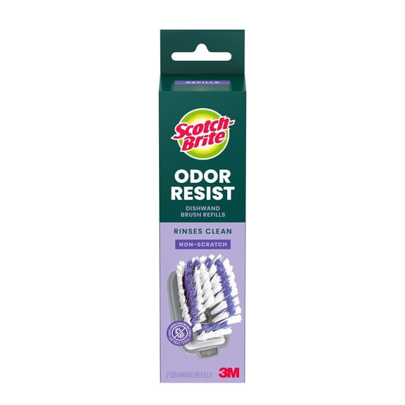 Scotch-Brite Soap Control Odor Resist Brush Refills , 2 Refills