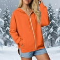thumbnail image 2 of BLVB Womens Zip up Hoodies Oversized Sweatshirts Fall Fashion Outfits Side Slit Casual Jackets Winter Clothes with Pockets, 2 of 5