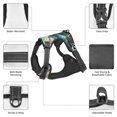 thumbnail image 3 of Vsdgher Valley River Dinosaur Pattern Dog Harness,No Pull Pet Harness with Soft Padded Handle,Adjustable Reflective Vest with 2 Buckles,4 Slide Buckles,S-XL X-Large, 3 of 4