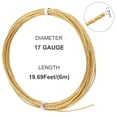 thumbnail image 2 of 20FT 17 Gauge Golden Craft Brass Wire 1.2mm Thick Round Jewelry Twisted Copper Wire DIY, 2 of 9