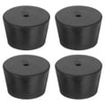 thumbnail image 1 of 4 Pcs Tapón de Caucho de 1-Hole, Tapón de Sello Cónico para Tubo de Ensayo, 41x33x25mm Negro, 1 of 6