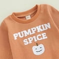 thumbnail image 6 of TOWED22 Toddler Baby Boy Halloween Clothes Pumpkin Duck Embroidery Long Sleeve Sweatshirt Jogger Pants Set 2Pcs Fall Outfit,Orange,12-18 M, 6 of 7