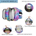 thumbnail image 3 of FORMRS Unisex School Backpack 17" Student Travel Bag with Laptop Compartment, Vibrant Geometric Pattern, 3 of 7
