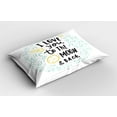 thumbnail image 2 of Ambesonne I Love You Pillow Sham 2 Pack, Cartoon Sibling Love, 30"x20", Yellow Grey Mint, 2 of 3