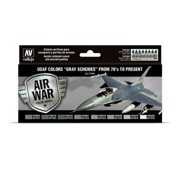 Vallejo Air War - USAF Colors Gray Schemes From 70's To Present New