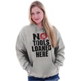 thumbnail image 4 of No Tools Loaned Here Mechanic Humor Unisex Plus Fleece Graphic Hoodie Brisco Brands 2X, 4 of 5