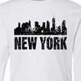 thumbnail image 4 of Inktastic New York Skyline Grunge Long Sleeve Youth T-Shirt, 4 of 5