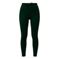 thumbnail image 4 of Ovbmpzd Fleece Pants Yoga High Wasited Slim-Leg Green Petite Leggings Casual Tummy Control Leggings,S, 4 of 6