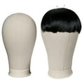 thumbnail image 6 of Tnobhg Canvas Block Head Kit Training Styling Mannequin Wig Head DIY Durable Foam Canvas Material Display Head Wig Stand, 6 of 7