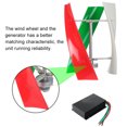thumbnail image 4 of Vertical Axes 3 Blade Maglev Wind Turbine Generator 100W 3 Phase AC Permanent  Main Drive Shaft White Red Green, 4 of 8