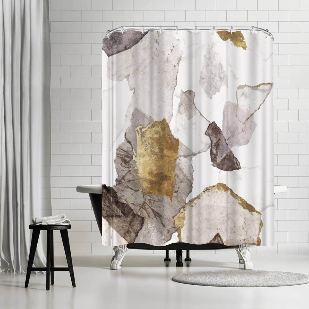 Americanflat PI Creative Art - Tenda da doccia astratta, 100