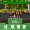 thumbnail image 3 of Raised Garden Bed, 8×4×2ft Large Outdoor Metal Planter Box,480 Gal Soil Capacity, Galvanized Raised Garden Bed Kit for Flower Plants, Fruits, Vegetable Herbs, 3 of 8