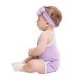thumbnail image 4 of Mustang Baby Girls Sleeveless Graphic Romper with Matching Bow Headband, Sizes 0/3M-24M, 4 of 7