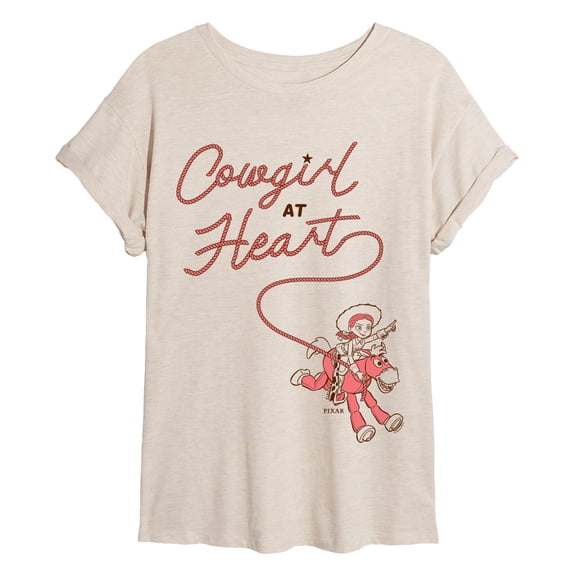 Toy Story - Jessie Cowgirl at Heart - Juniors Oversized Graphic T-Shirt