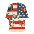 thumbnail image 4 of Guluxicc Women 4th of July Kimono Cardigan Open Front Lightweight Boho Beach Cover Up Casual Loose Summer Vacation Cardigans, 4 of 5