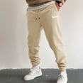 thumbnail image 3 of KaLI_store Mens Dress Pants Men's Business Loose Elastic Waist Cotton Solid Color Pants for Men Khaki,XXL, 3 of 4