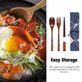 thumbnail image 1 of serony Cutlery Set Portable Washable Reusable Hydration Polishing Kids Children Chopstick School Chopstick Fork Spoon Flatware with Storage Bag Type 4, 1 of 7