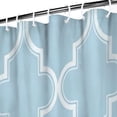 thumbnail image 3 of Light Blue Geometric Quatrefoil Pattern Shower Curtain 72"x84" ,Bathroom Decorative Shower Curtains Set with 12 Hooks,Modern Waterproof Washable Shower Curtain, 3 of 6