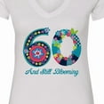 thumbnail image 4 of Inktastic Blooming 60th Birthday Women's V-Neck T-Shirt, 4 of 5