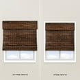thumbnail image 4 of Natural Woven Light Filtering Cordless Bamboo Roman Shades for Windows, 47.5 in. W x 48 in. L, Smoke, 4 of 7